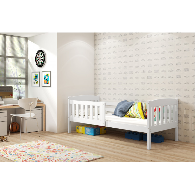 Jednolôžková posteľ Kubus1 pre teenagerov 160x80 s matracom - biela